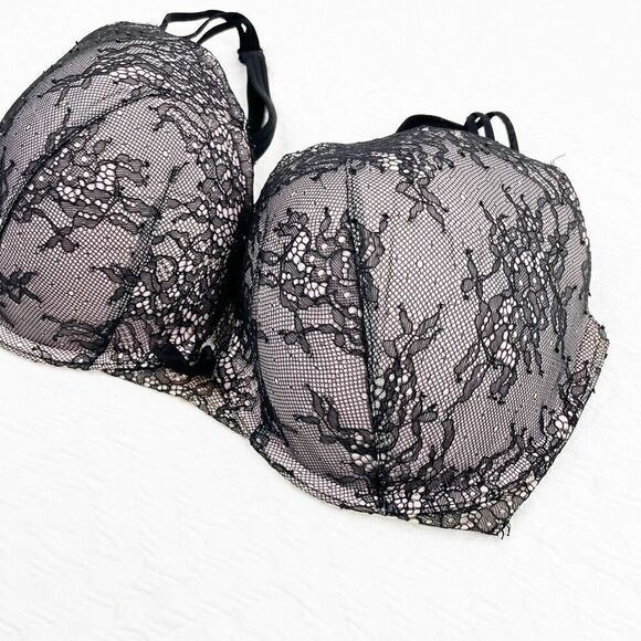 BUY 1 GET 1 FREE Victorias Secret Very Sexy 34DDD lace pink and black bra linger - Picture 3 of 10